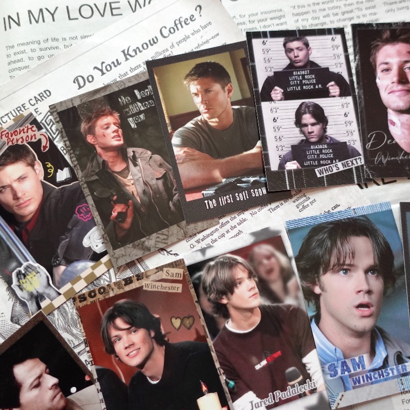 Vintage Collectible Show - スーパーナチュラル SPN ディーン＆サム ヴィンテージスタイル ミニカード バッジ