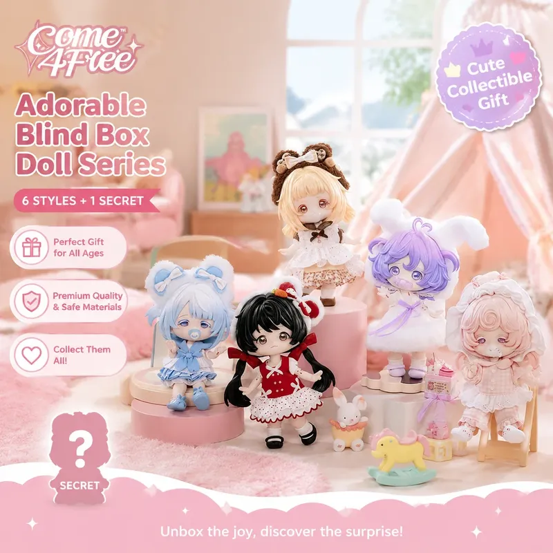 Collectible Collection - Come4free ブラインドボックスシリーズ BJDドール ドレスアップ コレクタブルオーナメント デスクトップデコレーション