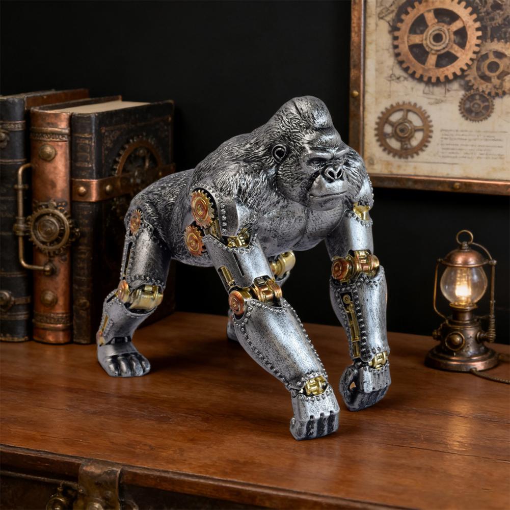 Vintage Collectible Furniture - コレクタブルスタイルの装飾品 スチームパンク機械獣樹脂製置物 ヴィンテージギア像スタイルのデスクトップ装飾品 オフィスやデスク用