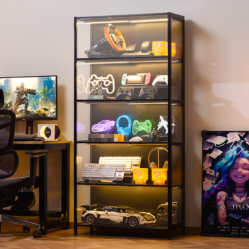 多層透明収納キャビネット、防塵アクリルドア、靴コレクションキ - Collectible Collection のレビューと価格