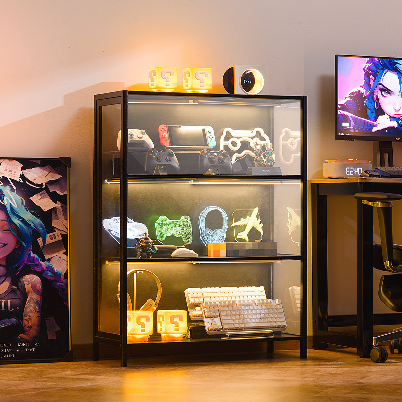 多層透明収納キャビネット、防塵アクリルドア、靴コレクションキ - Collectible Collection のレビューと価格