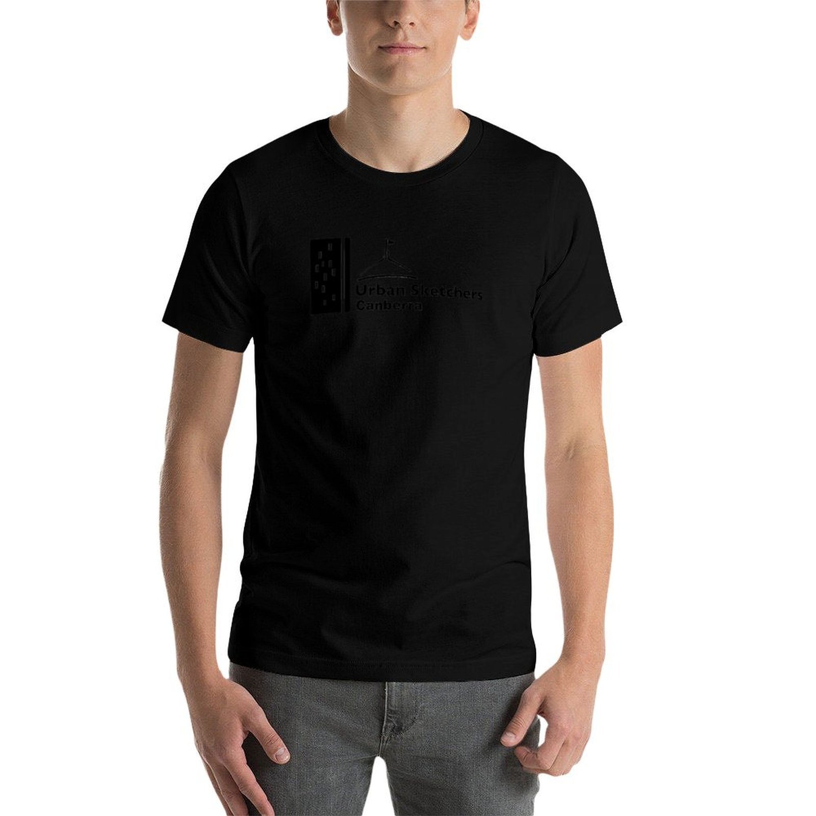 大判の黒いUSKキャンベラロゴTシャツ、夏用のカジュアルなコ - Canberra Vintage & Collectible Centre Reviews のレビューと価格