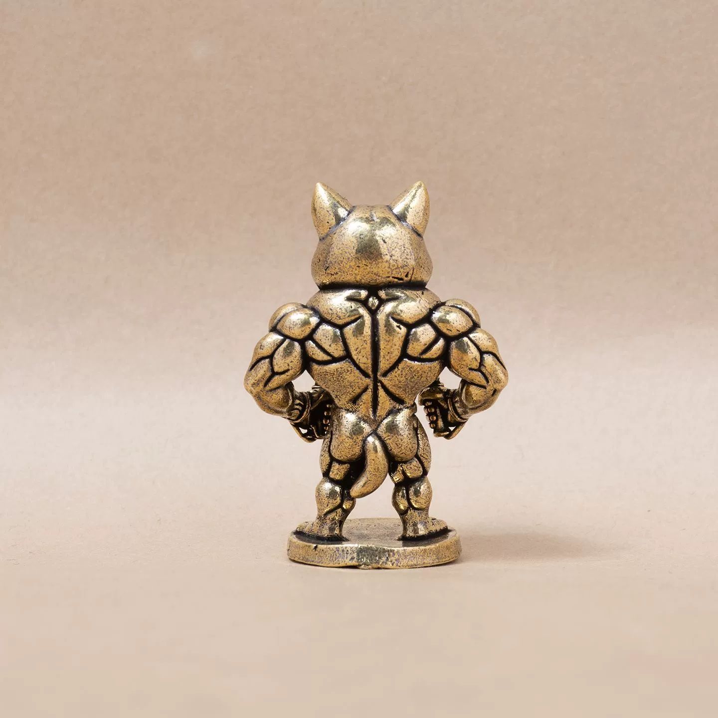 1個入りミニ真鍮製フィットネス猫像 ヴィンテージ銅製 楽しい - Vintage Collectible Furniture のレビューと価格
