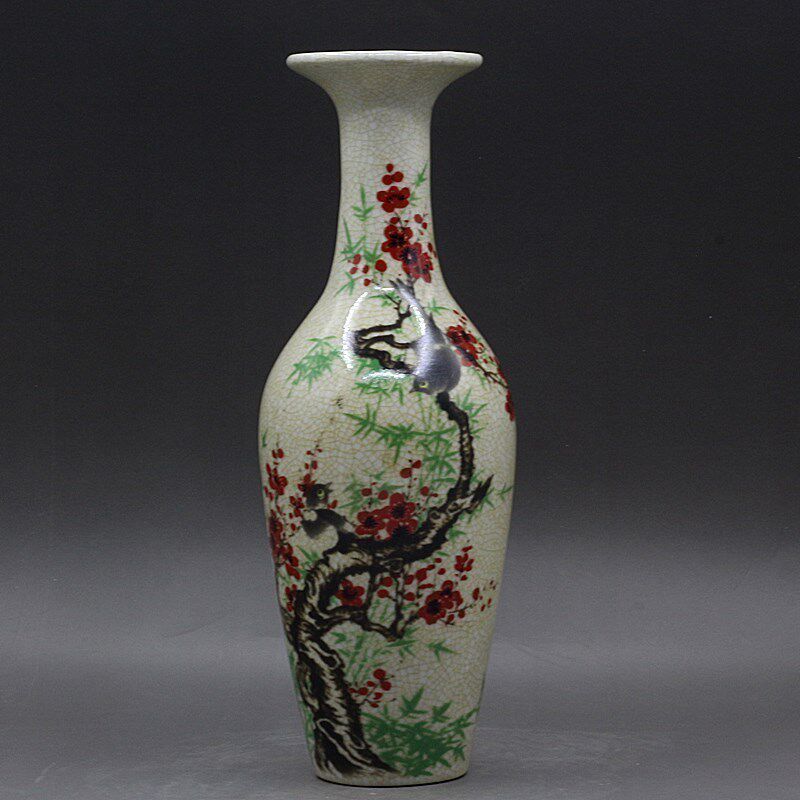 景徳鎮アンティーク陶磁器花瓶　梅の花と柳の葉模様の瓶　ヴィン - Vintage Collectible Pottery のレビューと価格