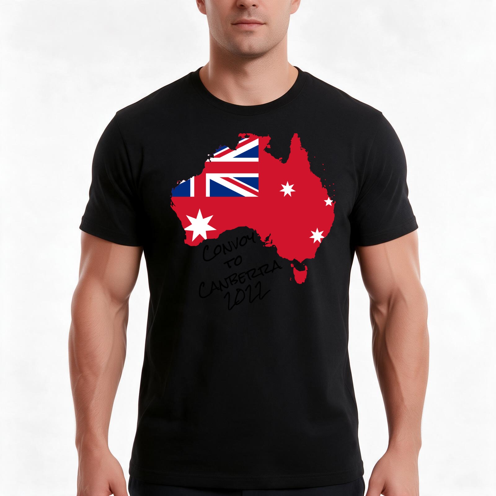「キャンベラへの護衛隊2022」（黒文字）Tシャツ、夏用カジ - Canberra Vintage & Collectible Centre Reviews のレビューと価格