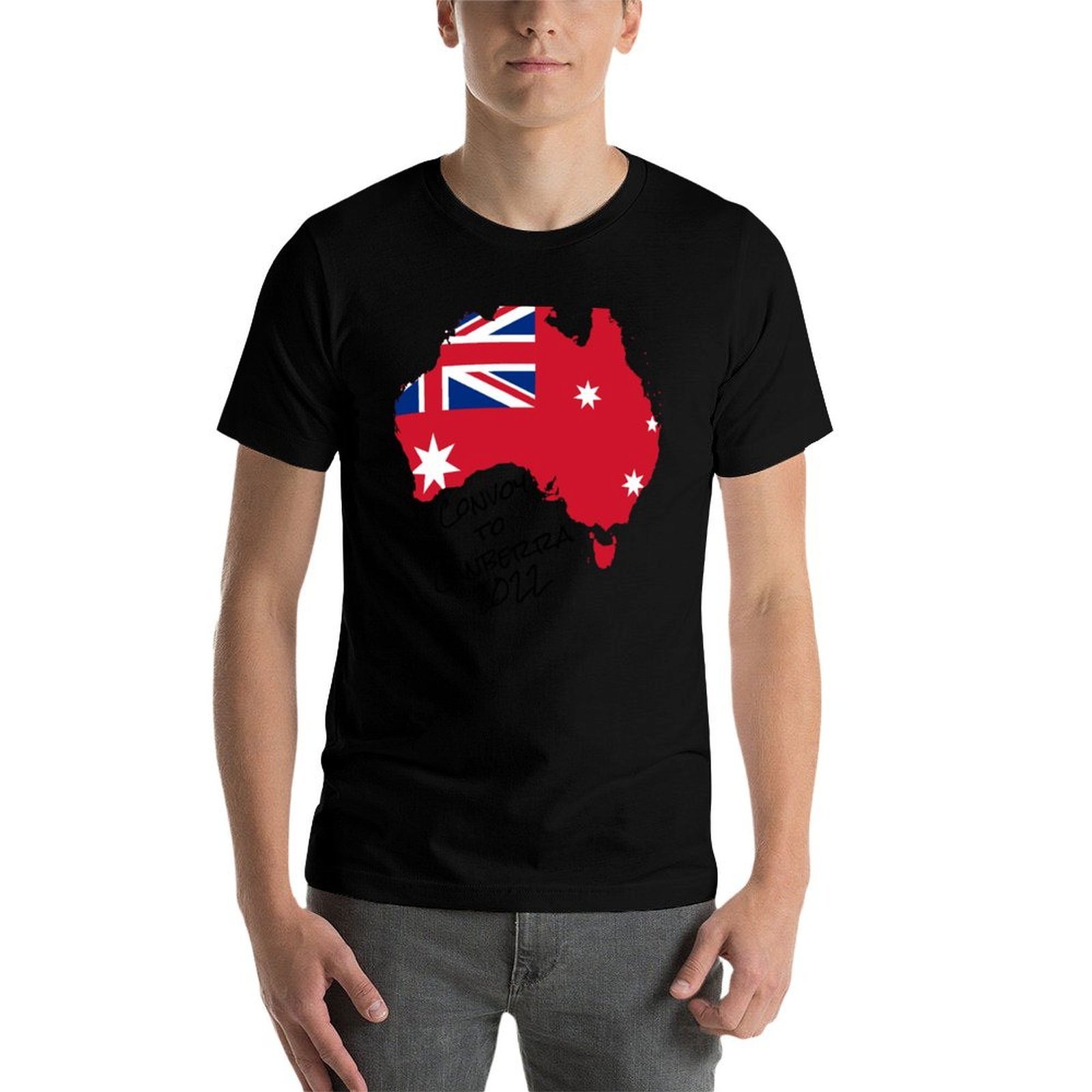 「キャンベラへの護衛隊2022」（黒文字）Tシャツ、夏用カジ - Canberra Vintage & Collectible Centre Reviews のレビューと価格