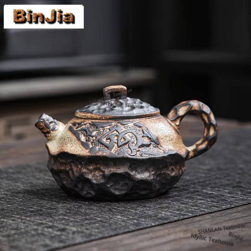 古い日本の岩の泥のティーポット,ヴィンテージの粗い陶器の石の - Vintage Collectible Pottery のレビューと価格