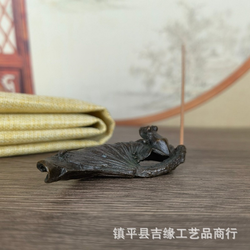 蓮の葉のカエル香炉 アンティーク 雑貨 ヴィンテージ合金工芸 - Vintage Collectible Furniture のレビューと価格