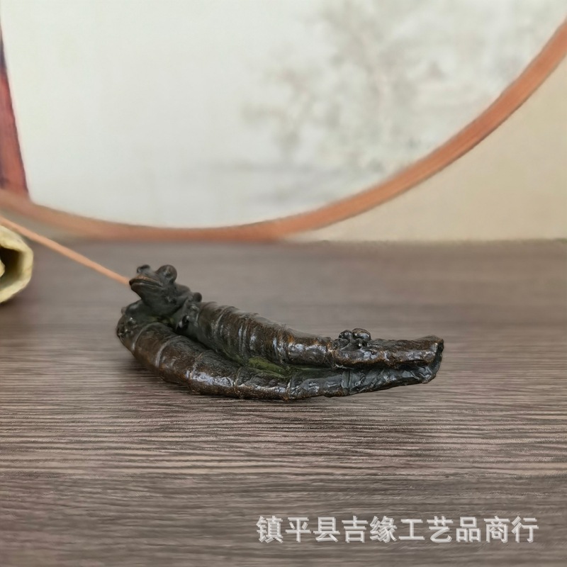 蓮の葉のカエル香炉 アンティーク 雑貨 ヴィンテージ合金工芸 - Vintage Collectible Furniture のレビューと価格