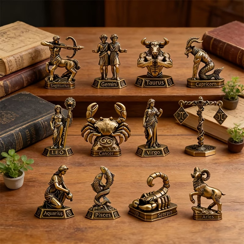 手作りの真鍮製干支像 - ヴィンテージ干支像、家庭やオフィス - Vintage Collectible Furniture のレビューと価格
