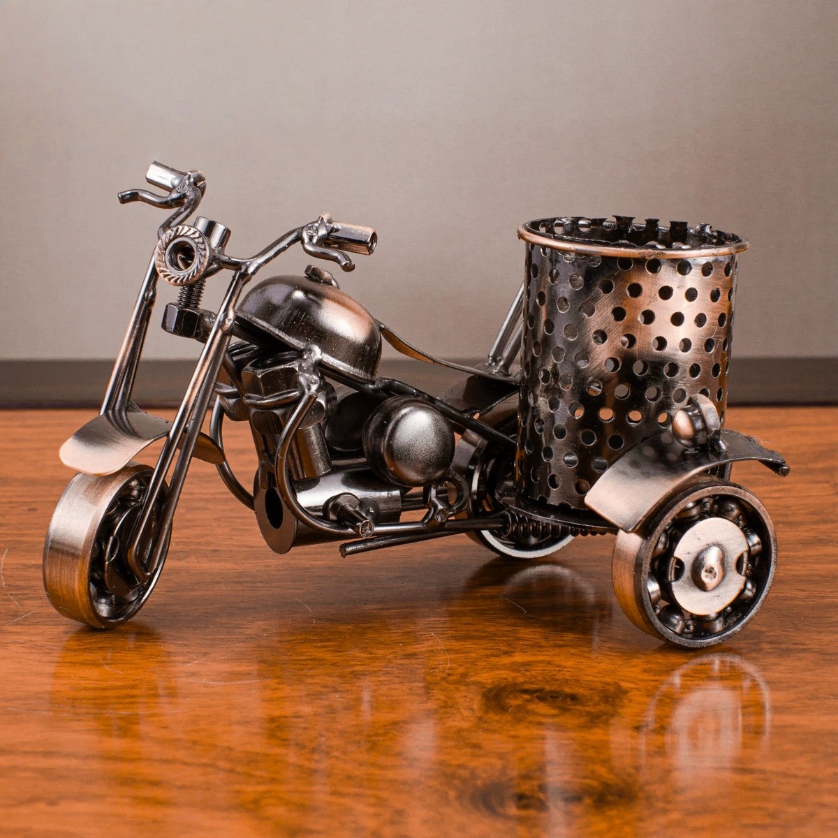 ヴィンテージバイクモデル金属製三輪鉄製アートバイクペンホルダ - Vintage And Collectible Toys のレビューと価格