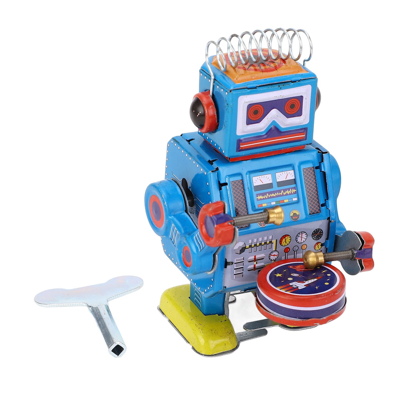 ロボット時計仕掛けのクリエイティブな手作りドラム演奏ヴィンテ - Vintage And Collectible Toys のレビューと価格